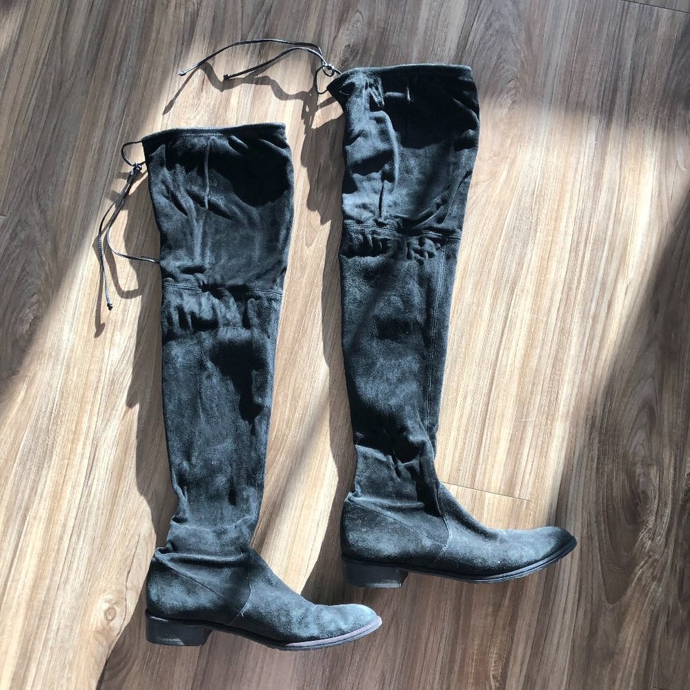 Stuart Weitzman Lowland Over the Knee Suede Boots 8.5